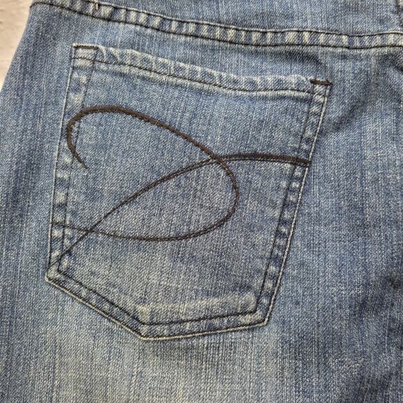 Chicos Platinum Marquis Denim Skirt with Front Vent size 1 (size 8) - Picture 5 of 11